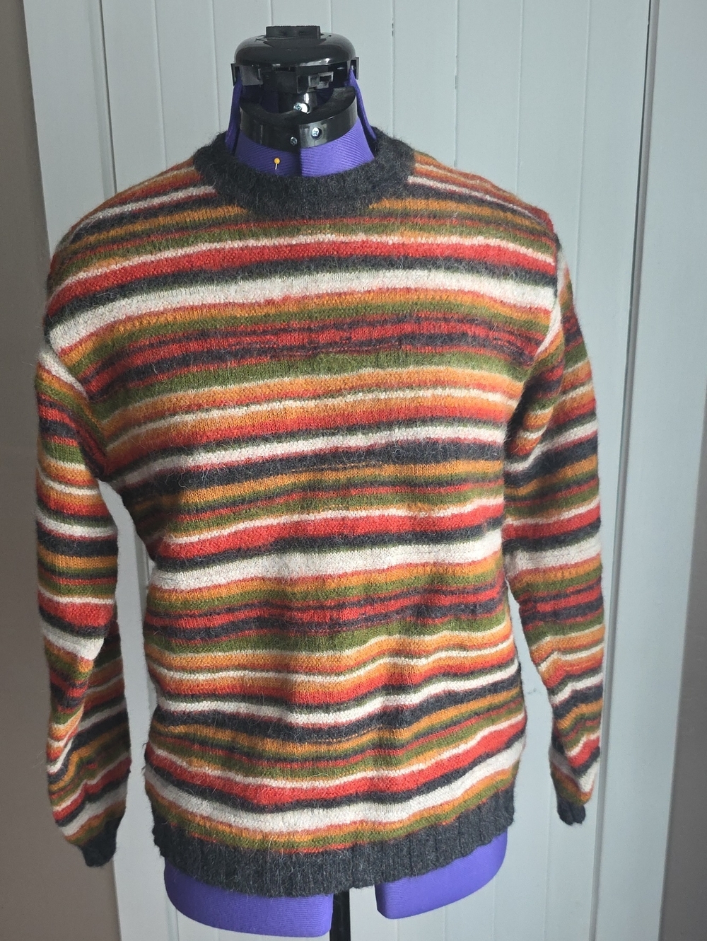 Striped Crewneck Sweater in Multicolor